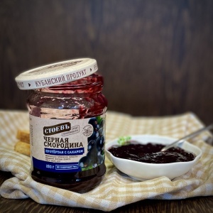 Черная смородина перетертая с сахаром 280 г