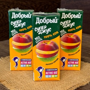 Сок яблоко-персик Добрый 0,2 л