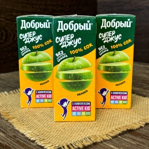 Сок яблочный Добрый 0,2 л