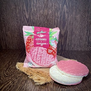 Злаковый рисовый десерт с клубникой и йогуртом 34 г